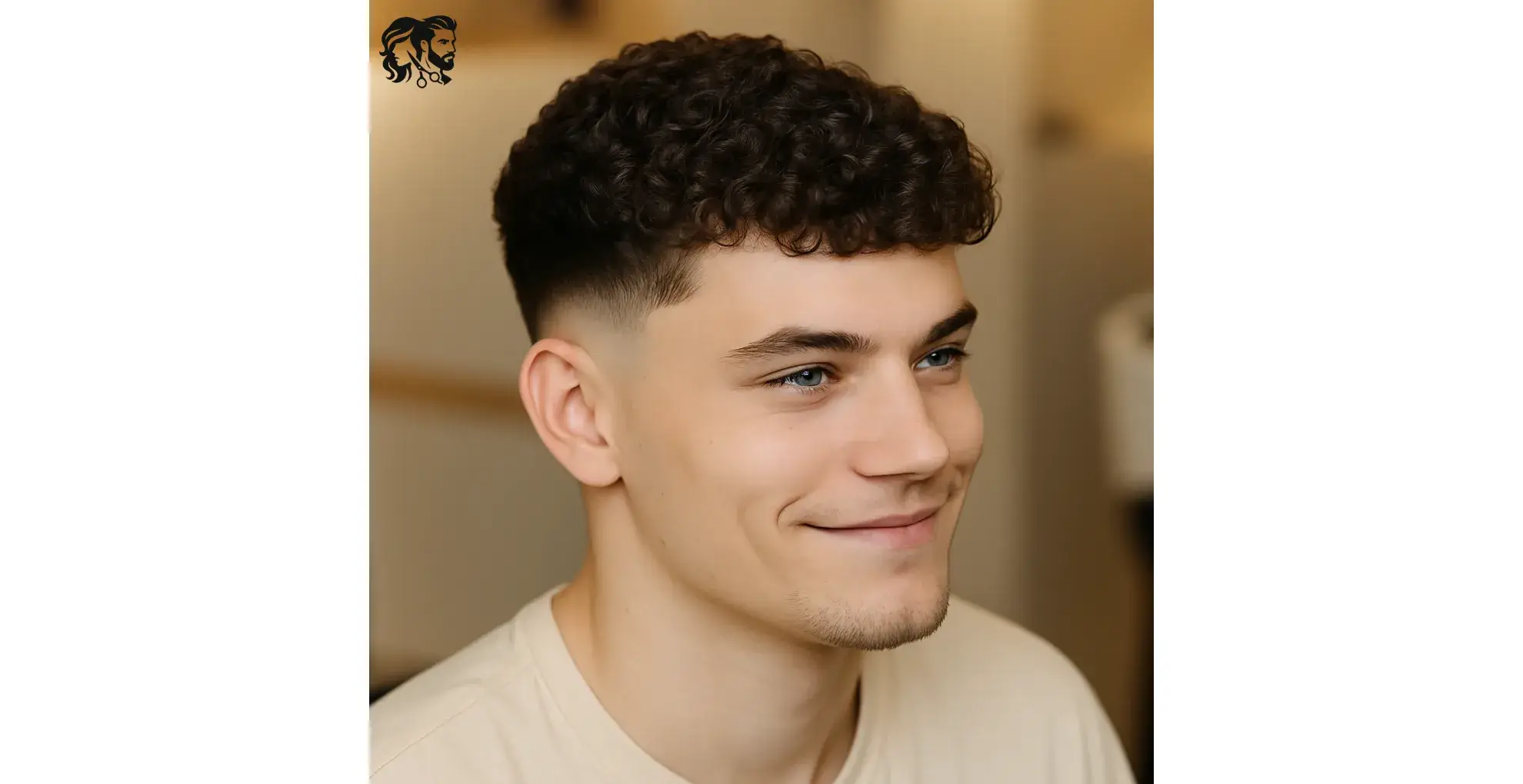 Curled Tapered Haircut