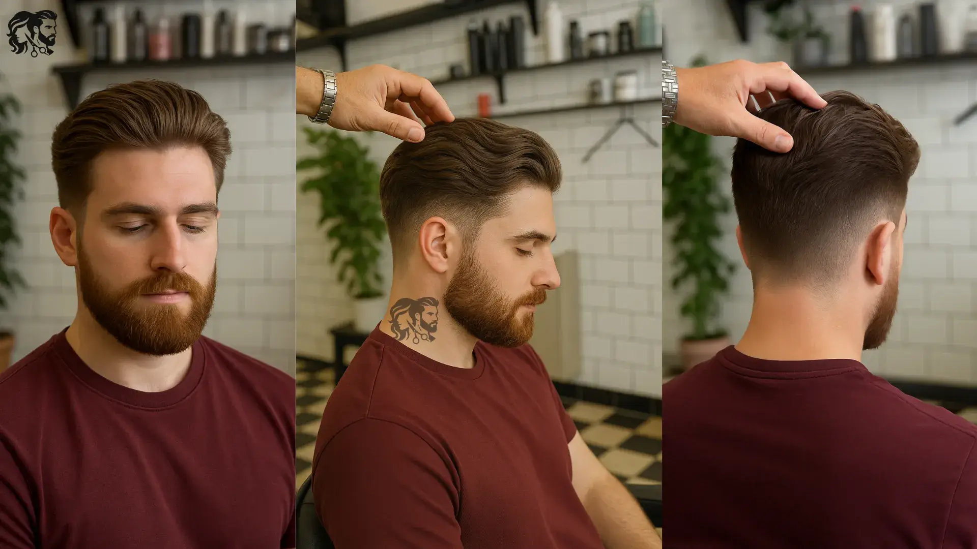 Long Brush Back with Low Fade