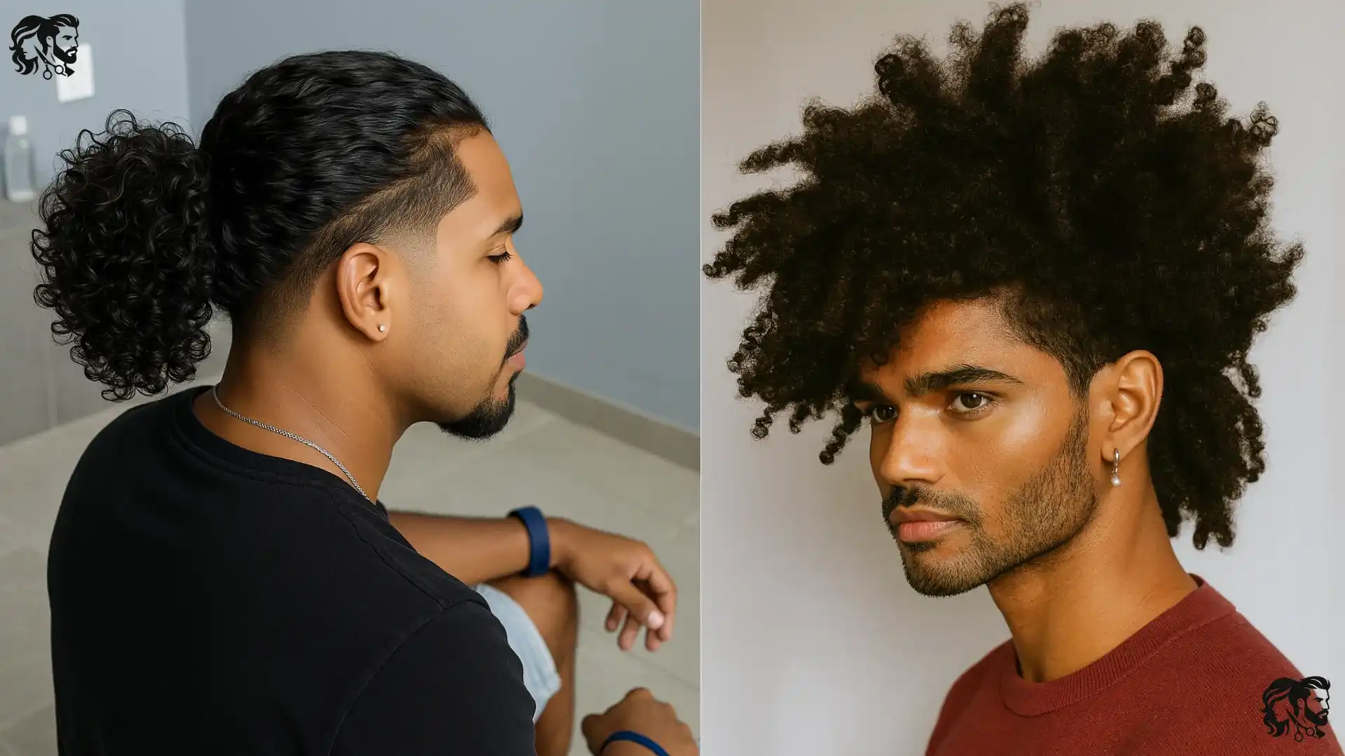 Long Curly Hair Fade