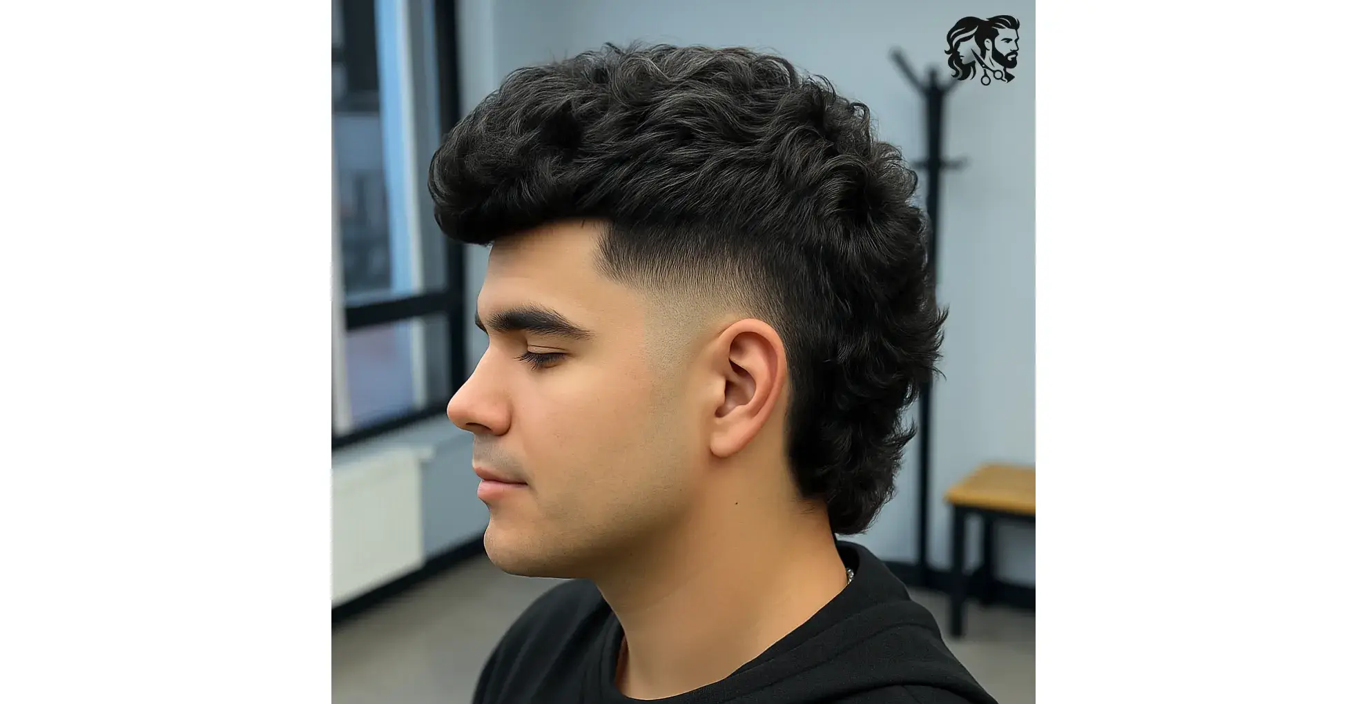 Rugged Messy Mullet with Thick Fringe