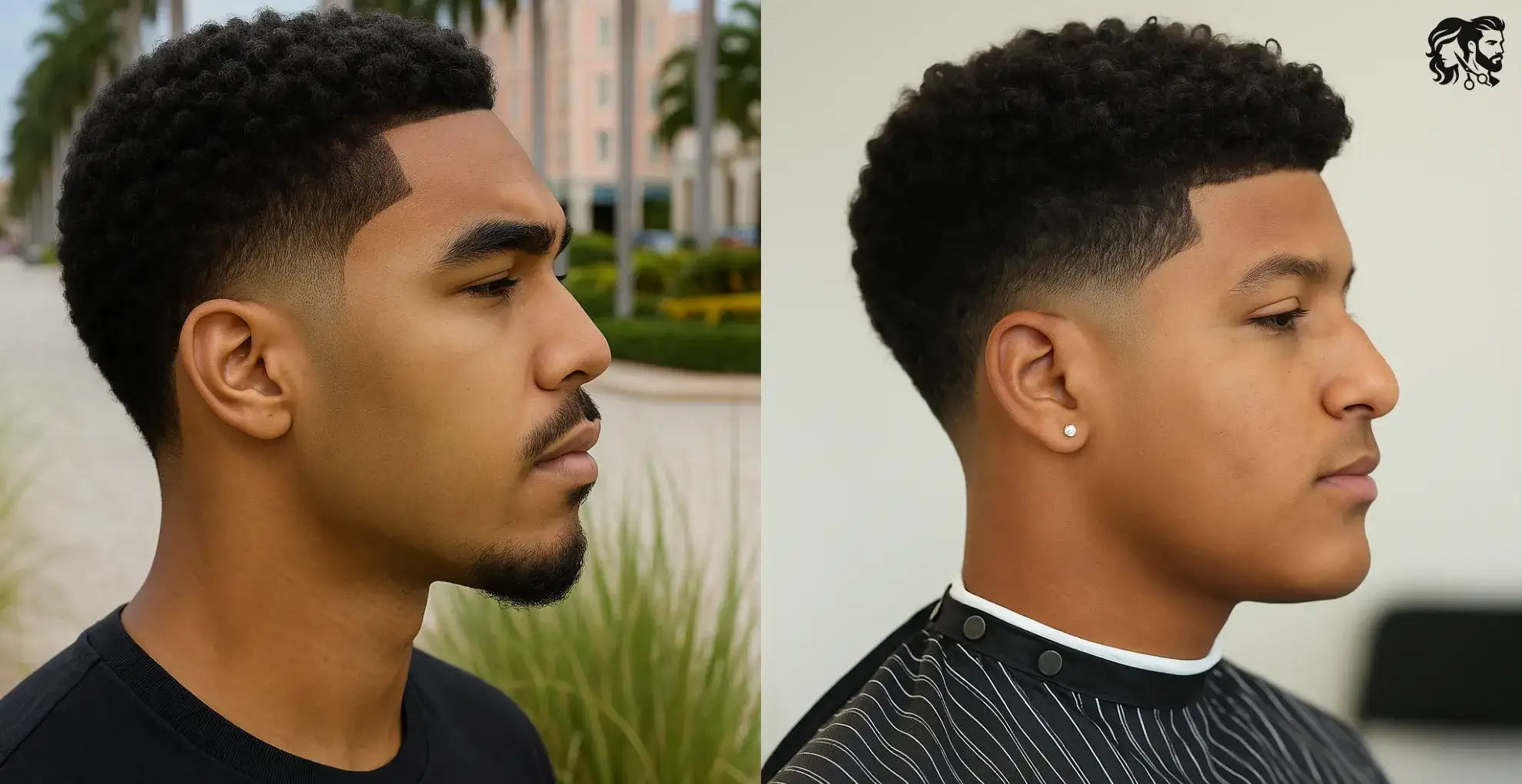 Short Afro Curly Fade