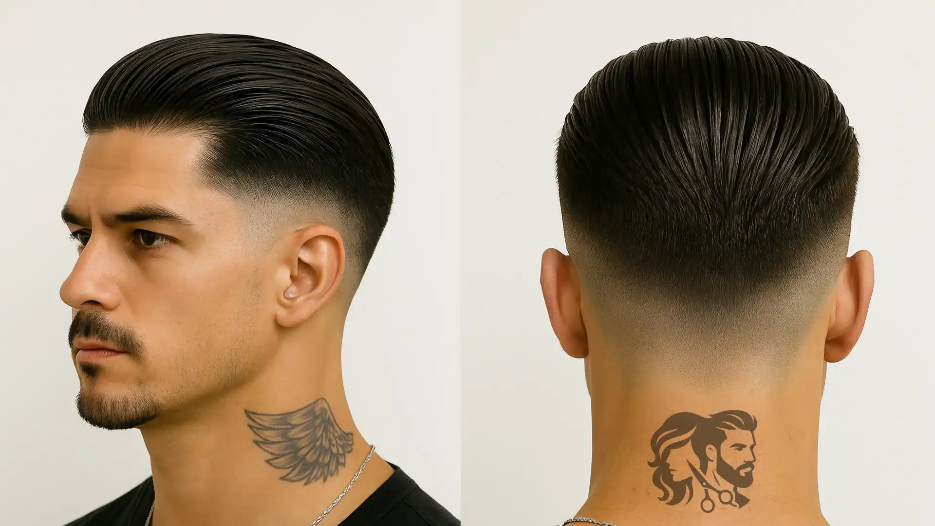 Slick Back with Drop Fade
