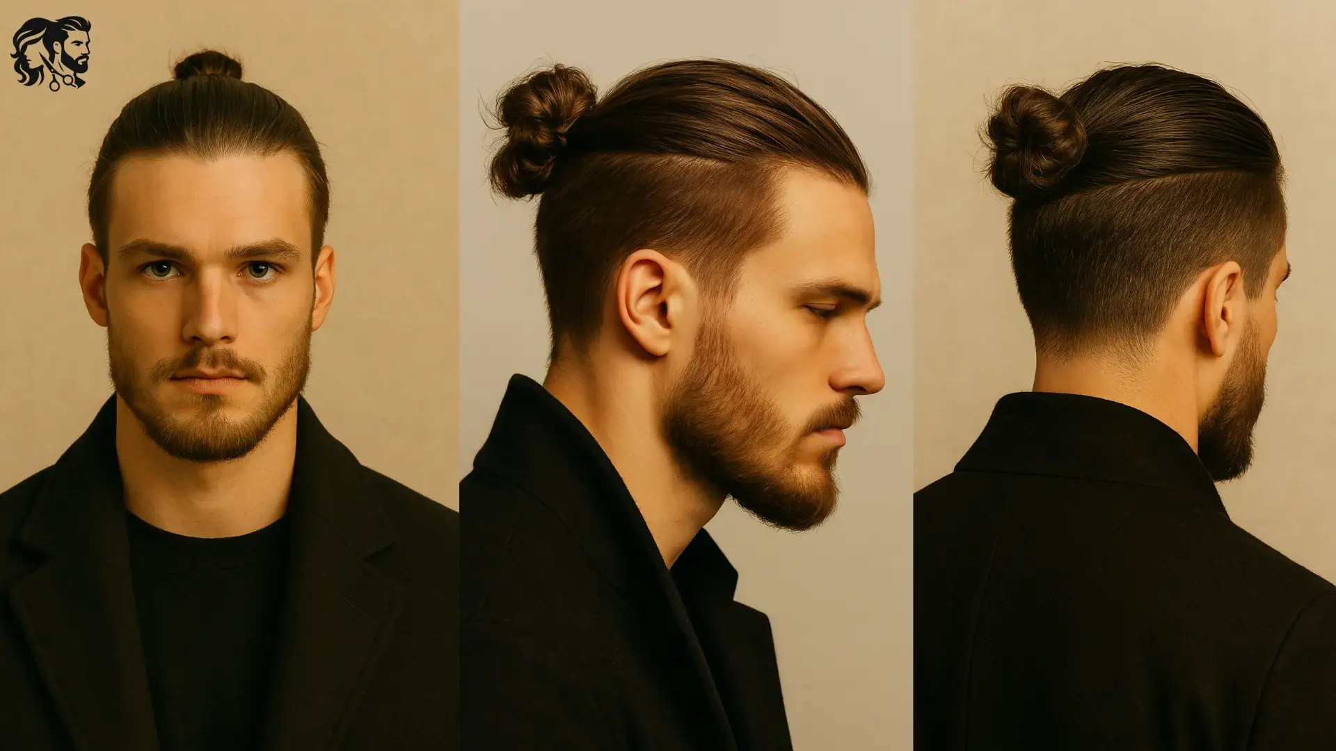 Undercut Slick Back Man Bun