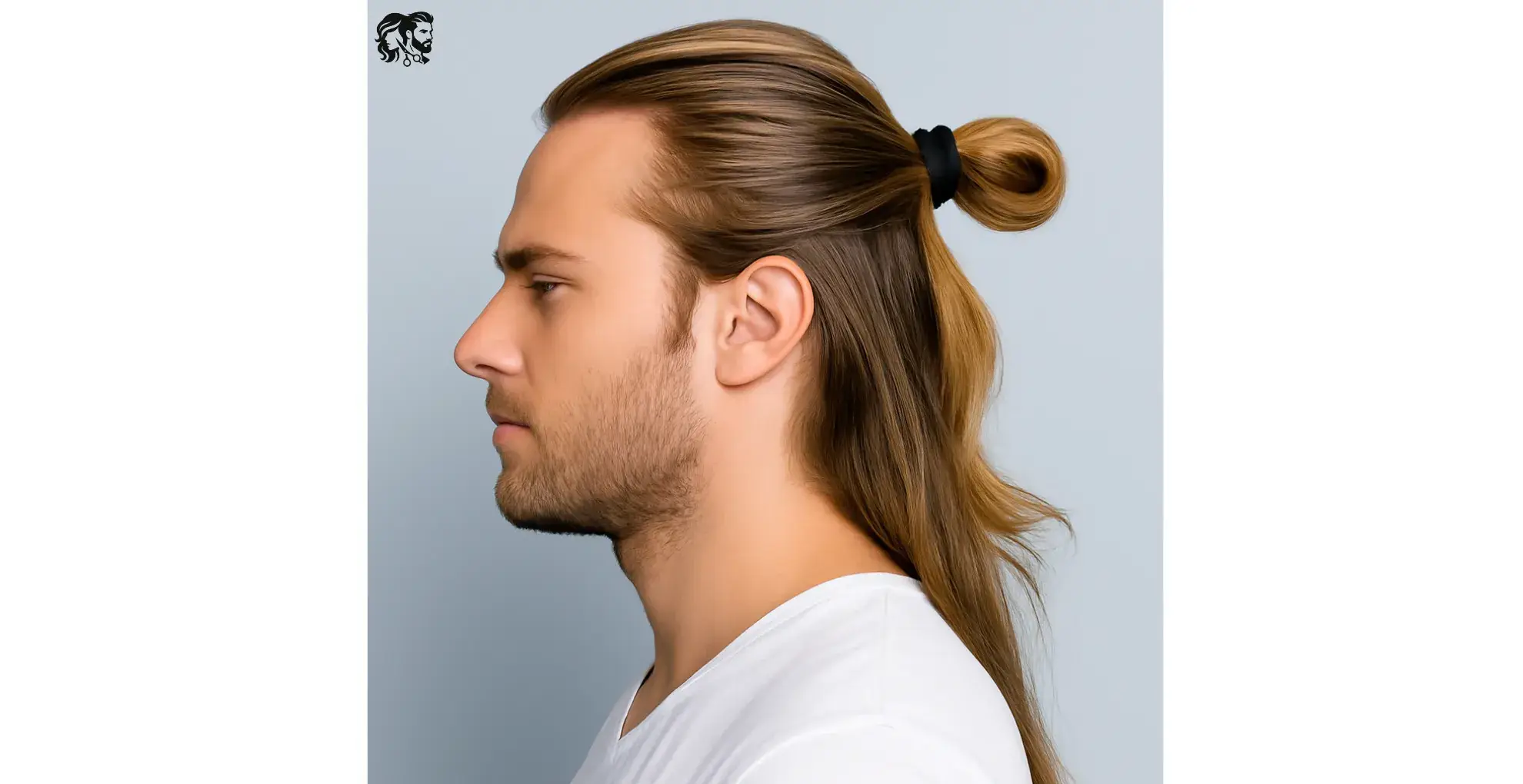 Blonde Mullet with Man Bun