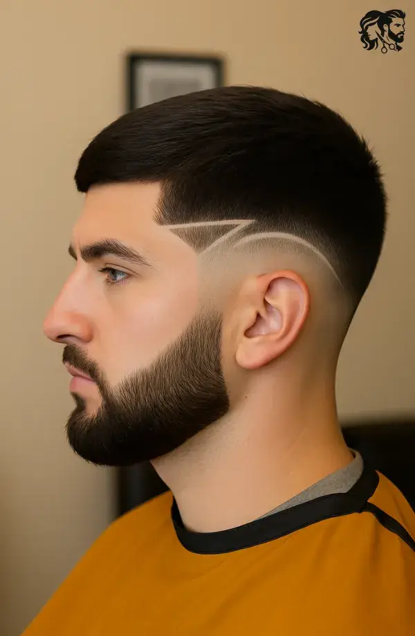 Bold Fade Lines on the Side Hairstyle