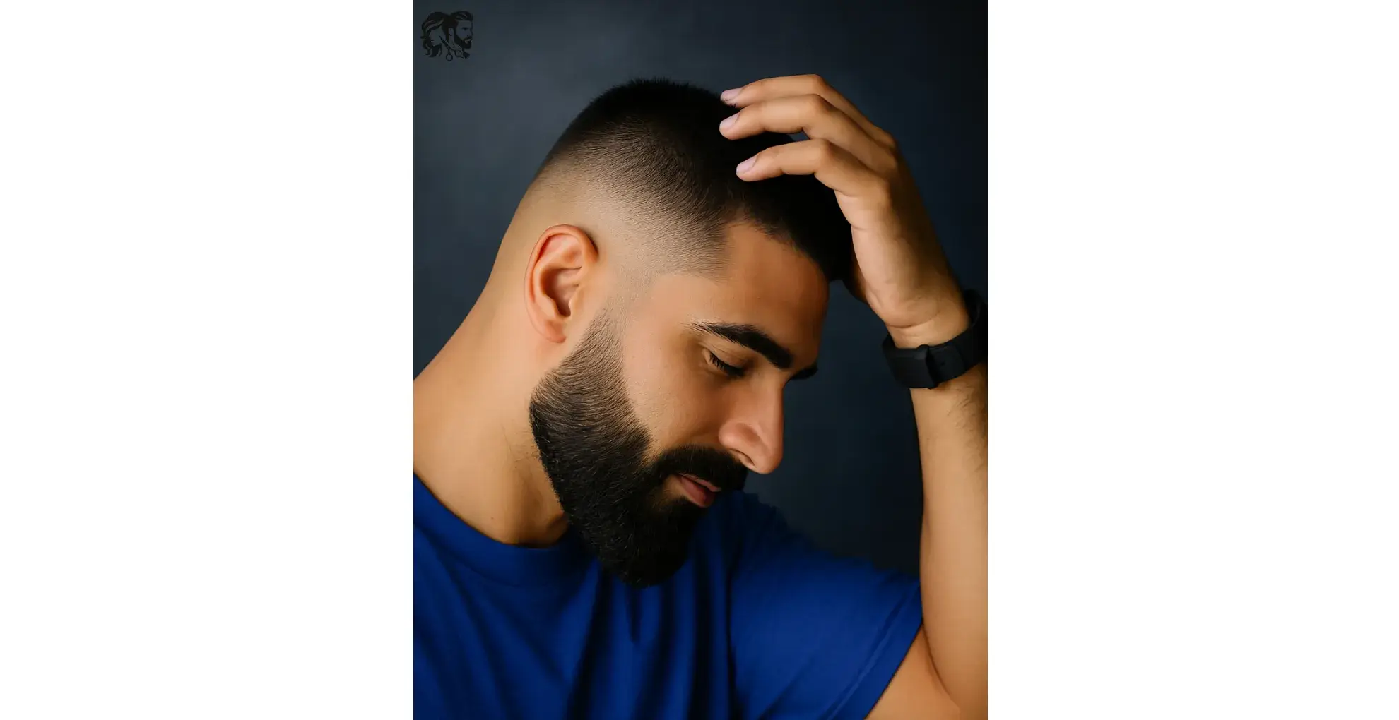 Buzz Cut with Mid Fade and Beard