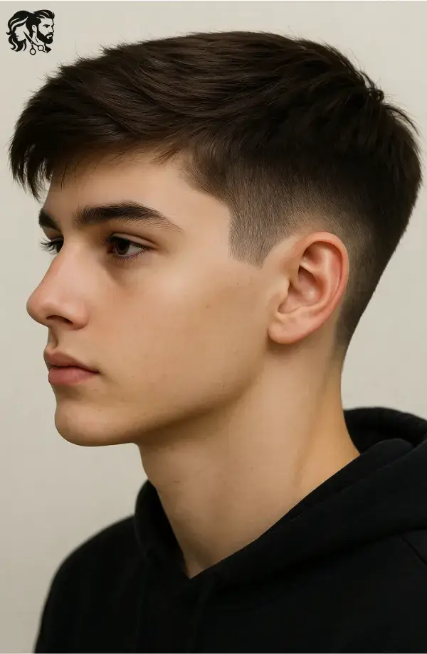 Cool Brush Forward with Taper Fade