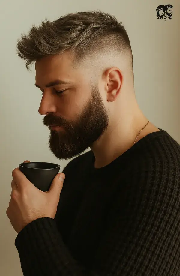 Crew Cut Fade with Beard Style