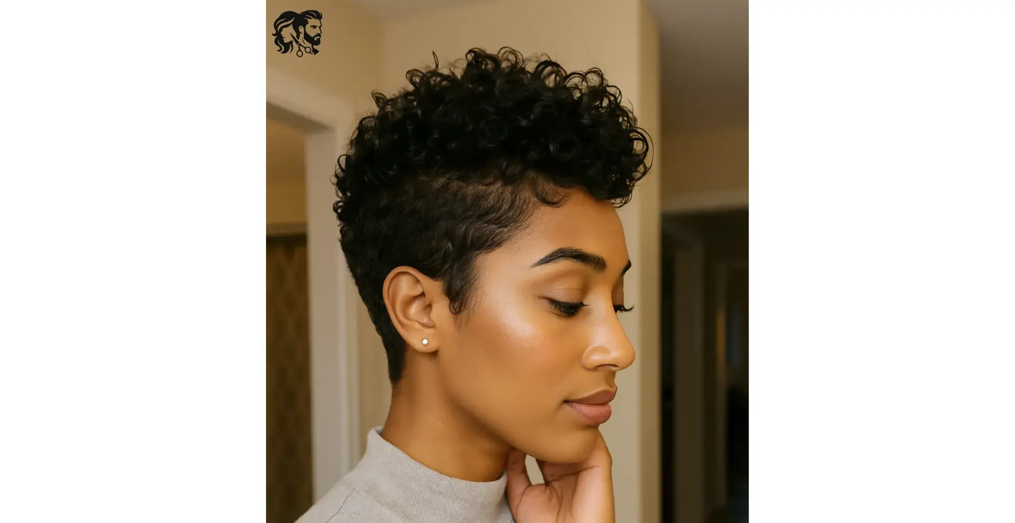 Cropped Pixie with Curly Top