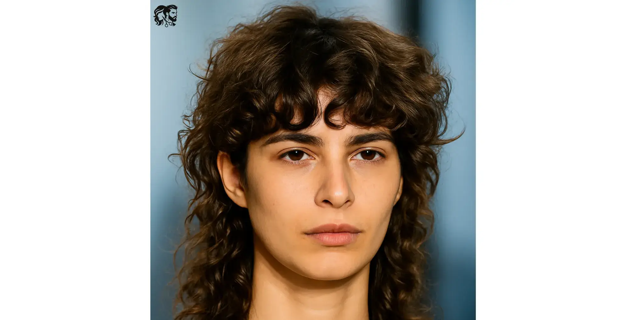 Curly Mullet with Long Fringe