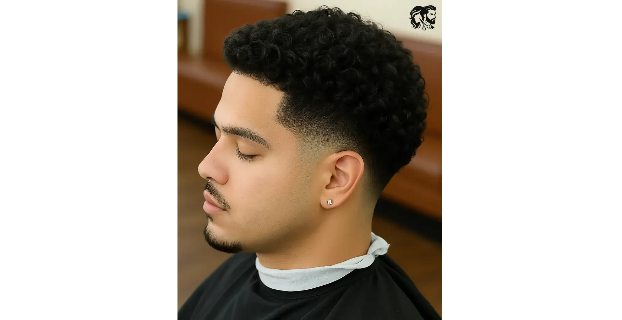 Curly Top with a Low Fade