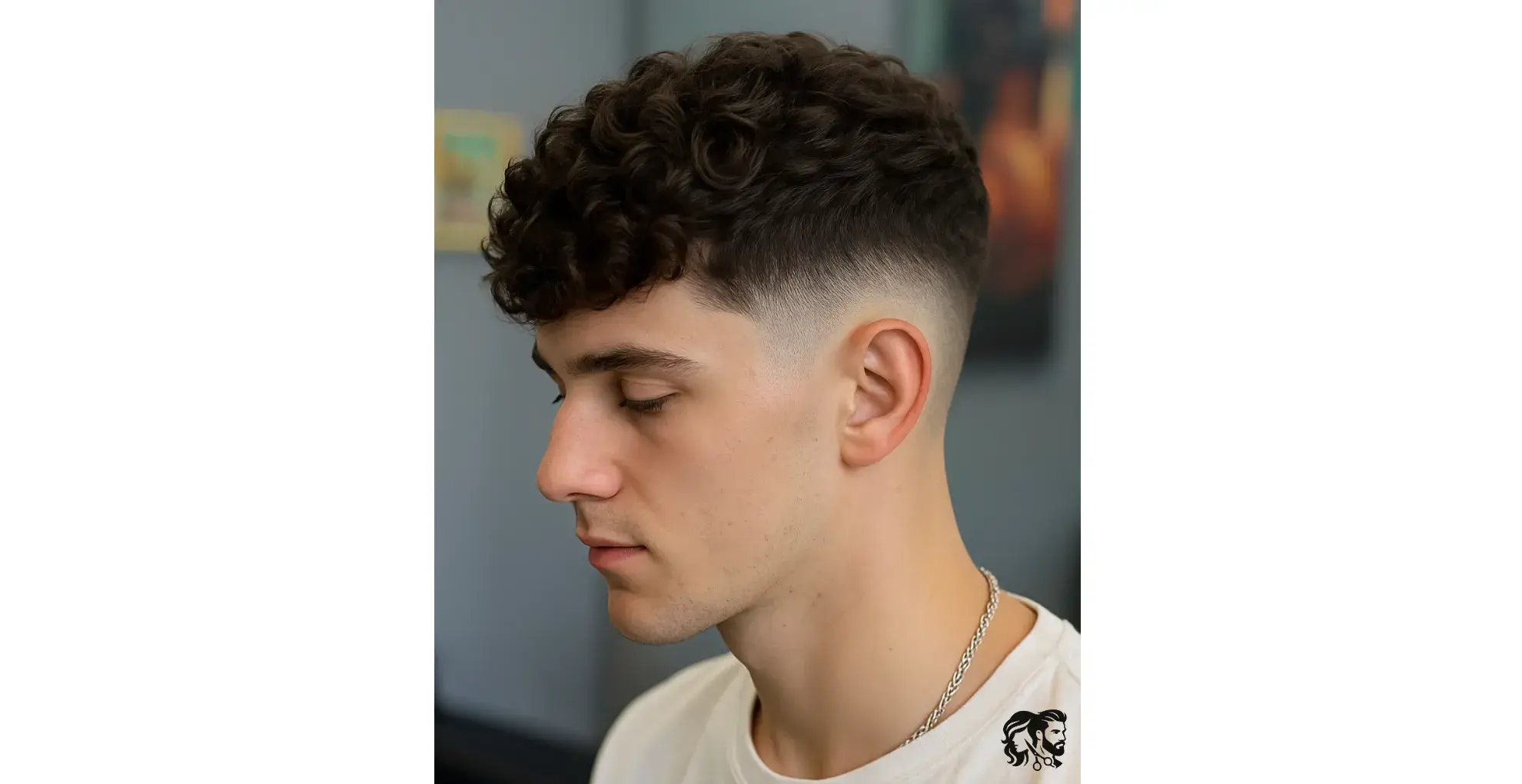 Curly Top with a Skin Fade