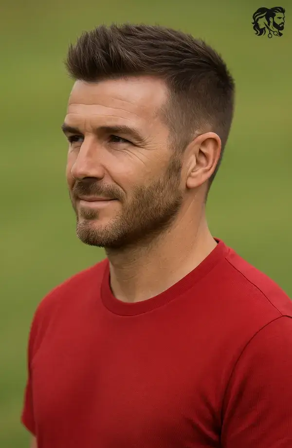 David Beckham – Short Textured Hair with Tapered Sides