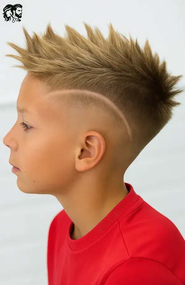 Faux Hawk Taper Fade for Boys