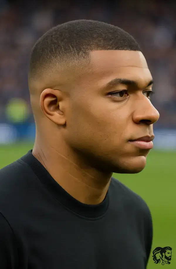 Kylian Mbappé – Buzz Cut Fade