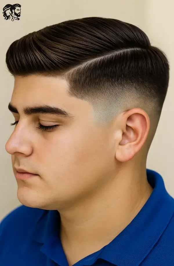 Long Comb Over with Mid Fade for boys