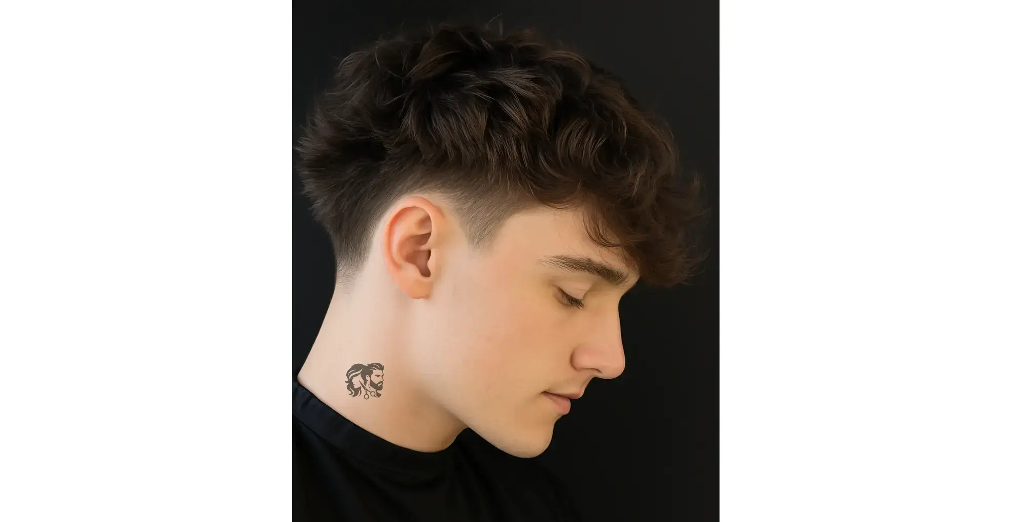 Low Drop Taper with Messy Hair