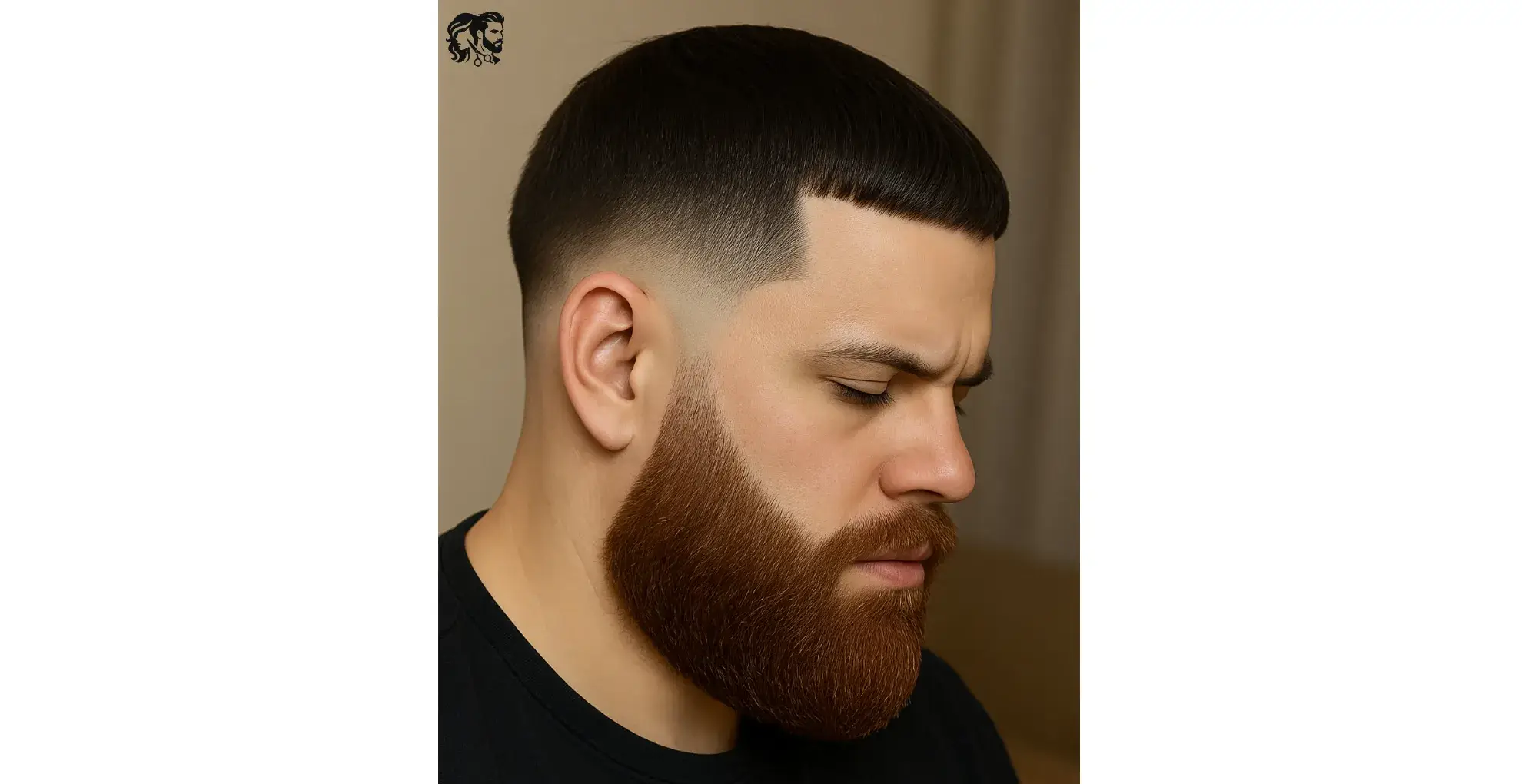 Low Taper Fade with Beard