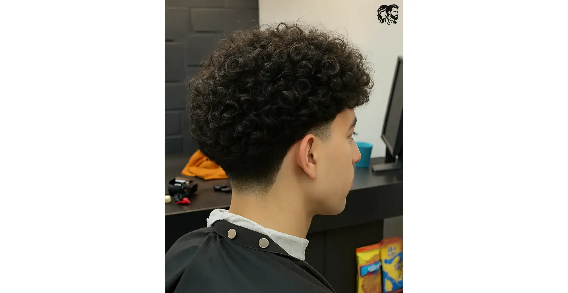Low Taper Fade with Thick Curls