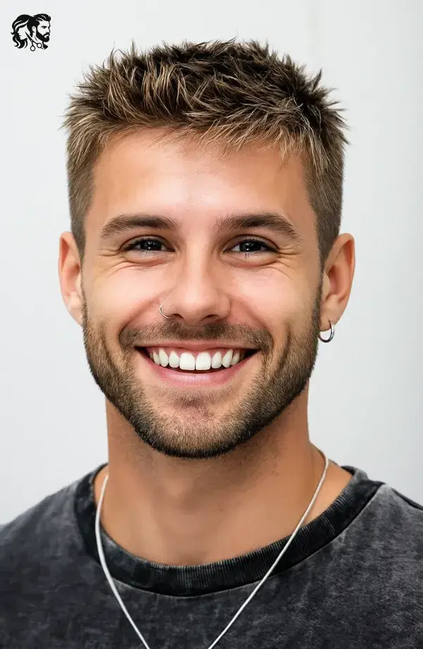 Messy Crew Cut Style