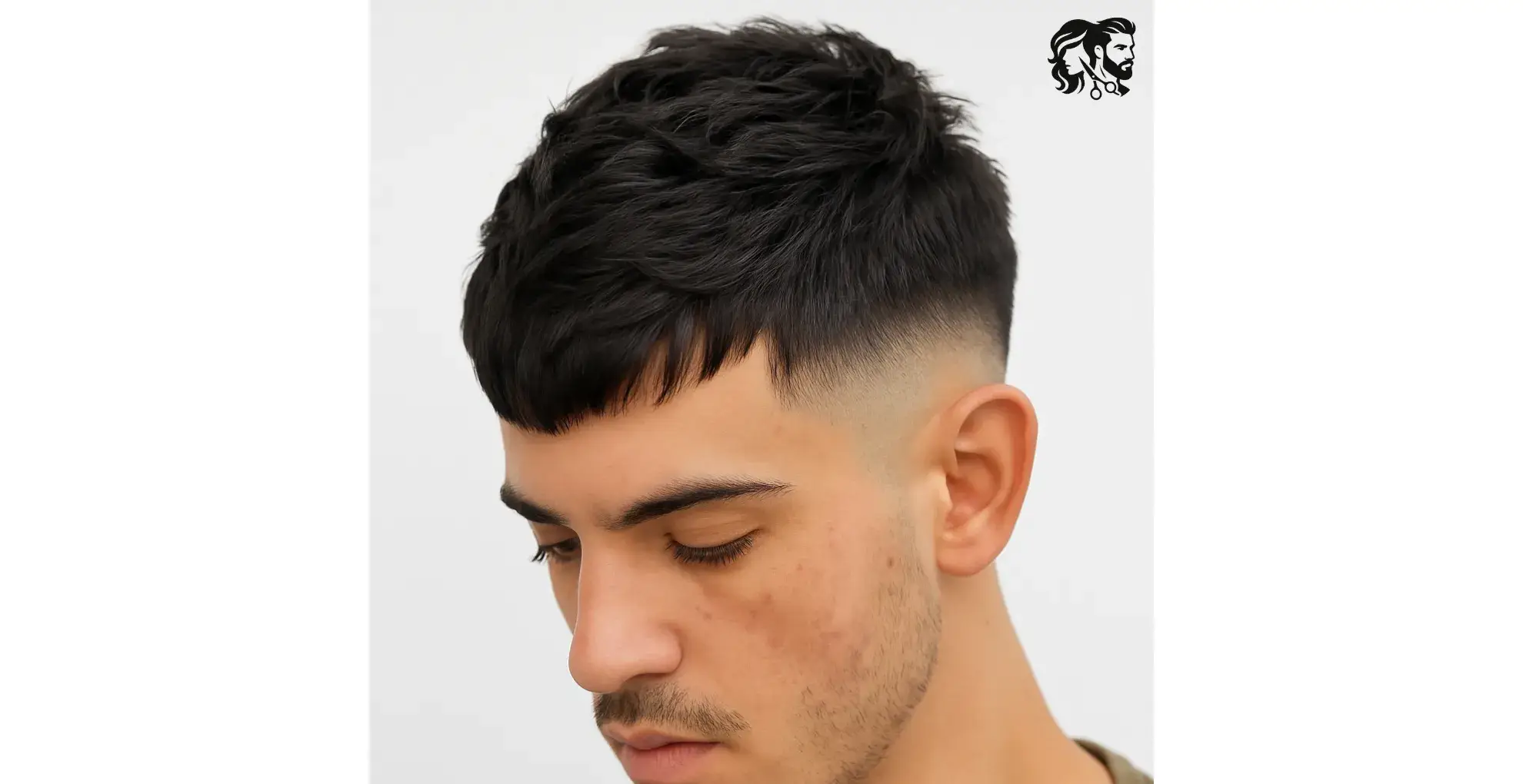 Messy Fringe with a Mid Fade