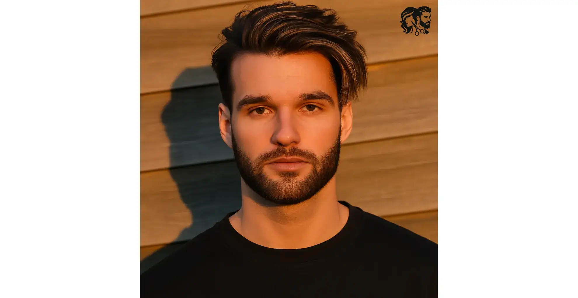 Messy Layered Comb Over with Tapered Sides