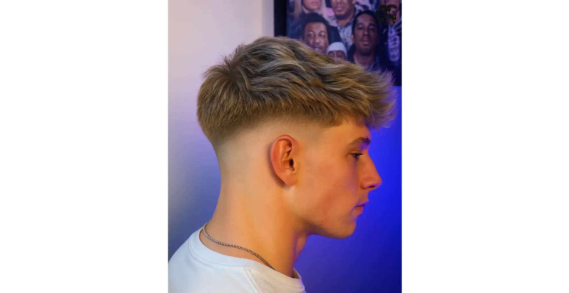Mid Fade Fluffy Hair