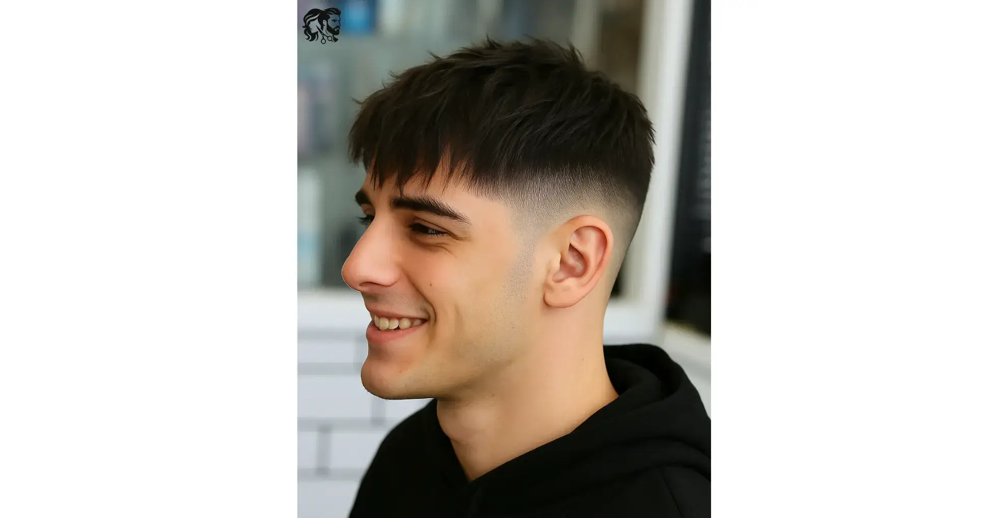 Mid Fade Straight Hair