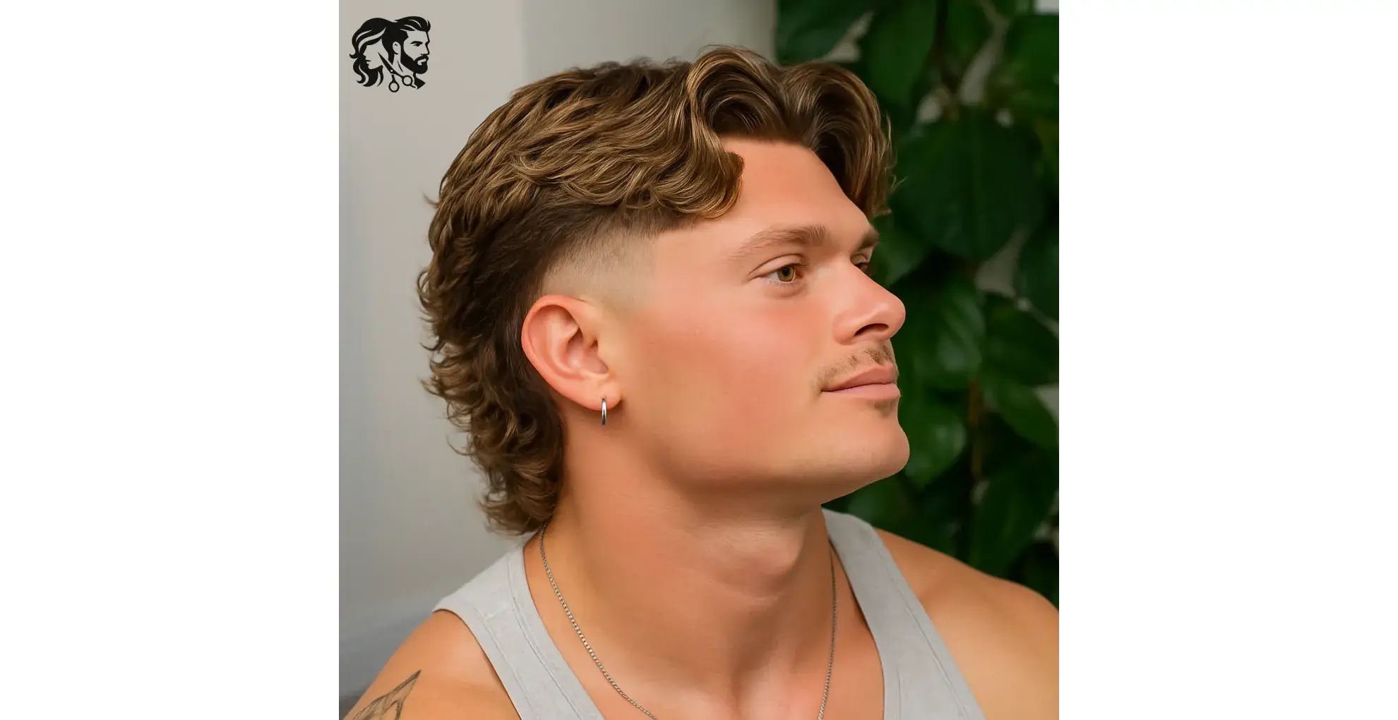 Middle Part Mullet