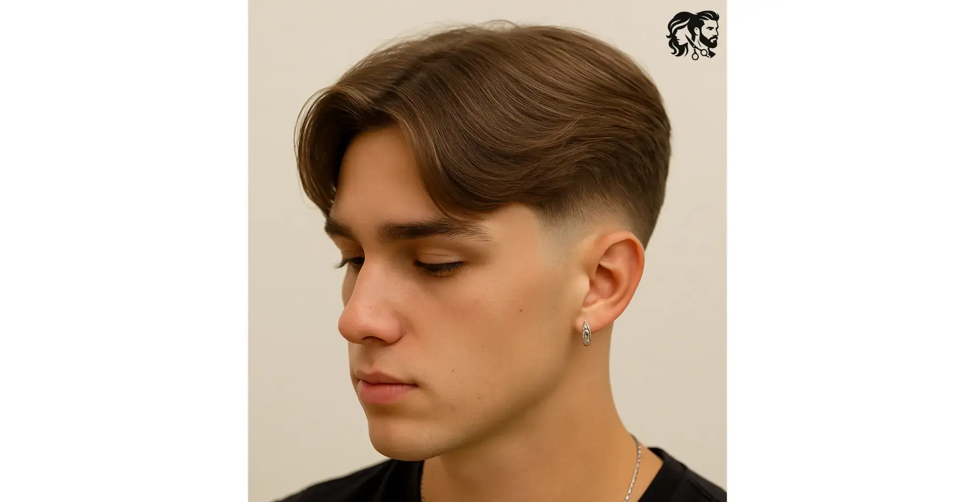 Middle Part with Taper Fade