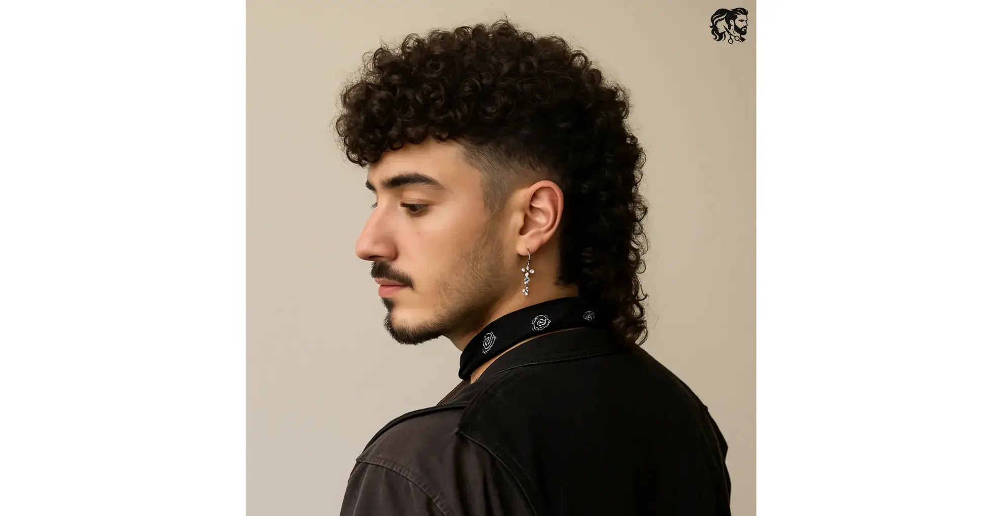 Modern Curly Mullet for Men