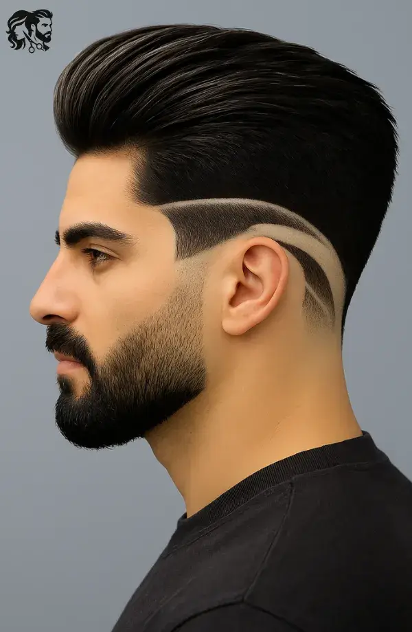 Pompadour with Design