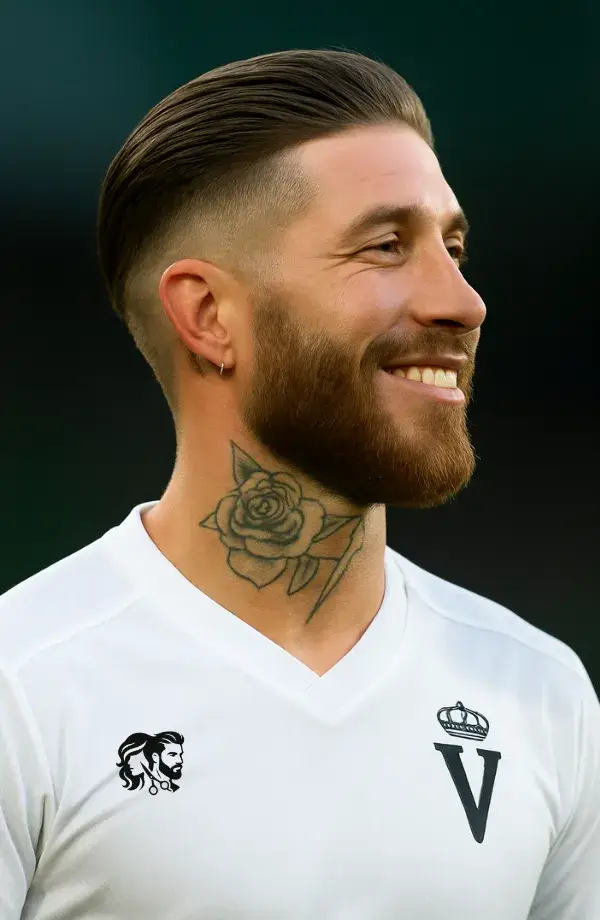 Sergio Ramos – Slicked Back Undercut / Tapered Quiff