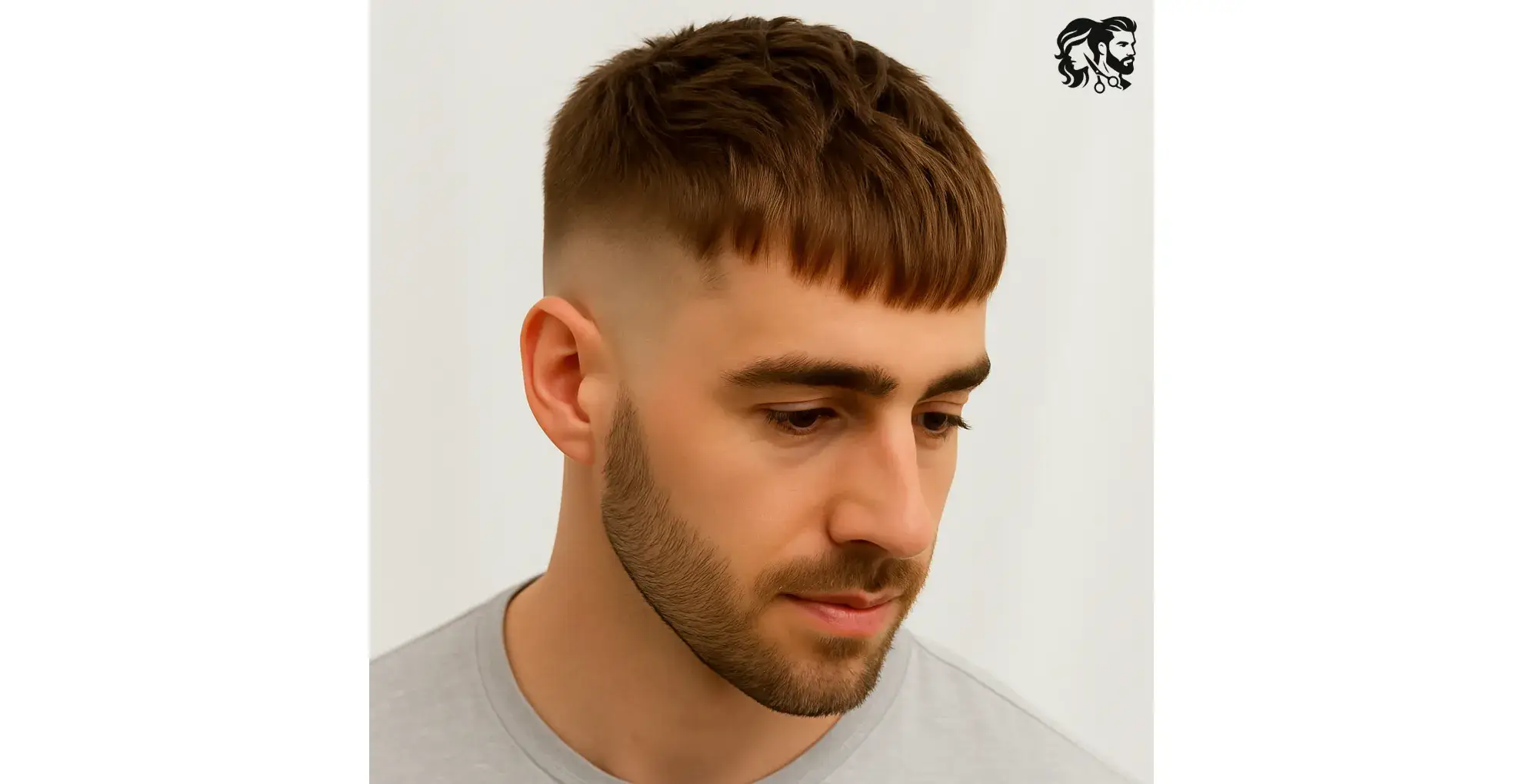 Sharp Caesar with Blunt Fringe