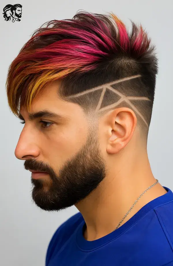 Shaved Triangles Design Haircut