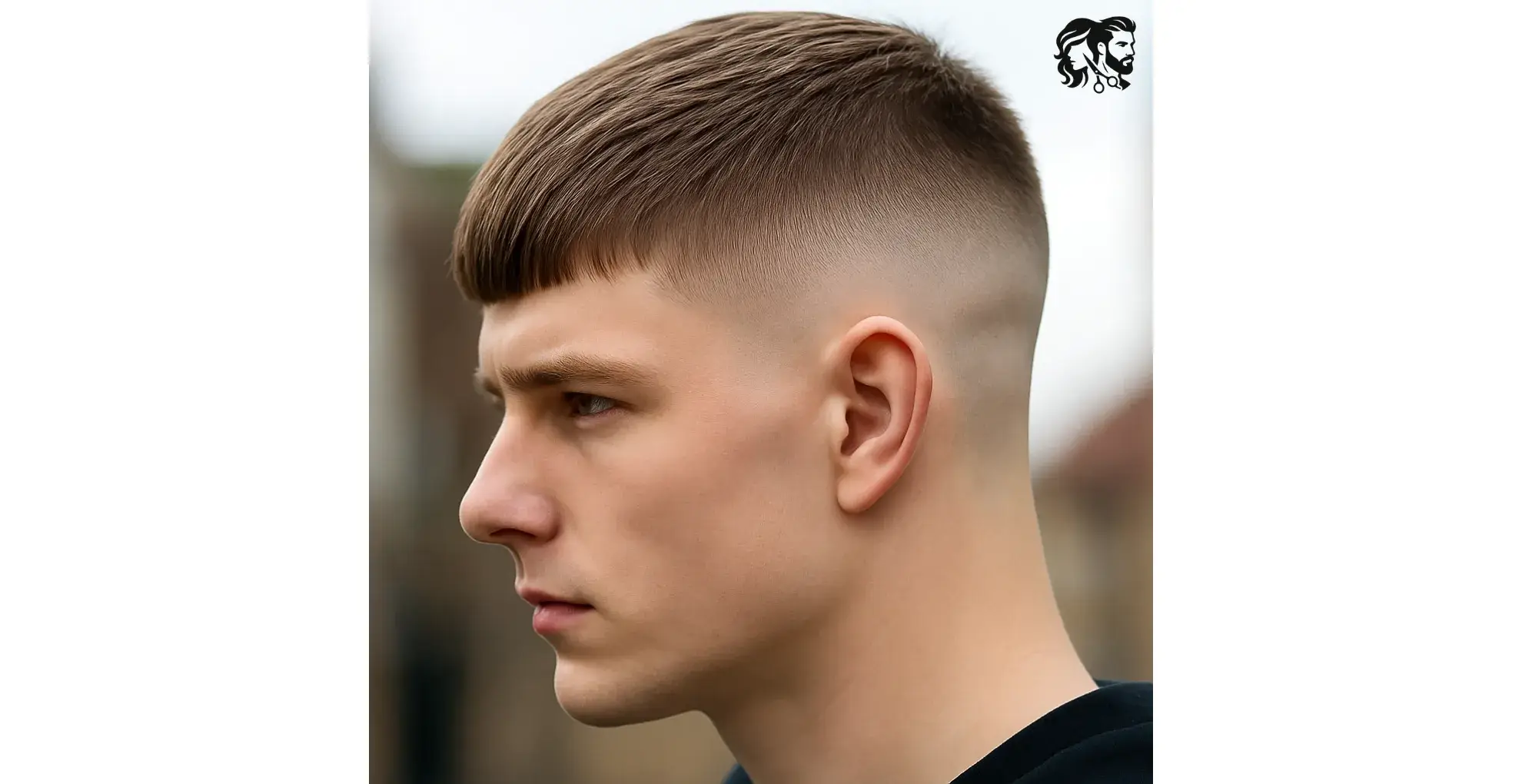 Short Brush Forward with High Skin Fade