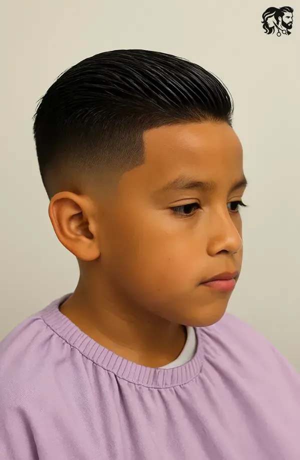 Slicked-Back Fade for Boys