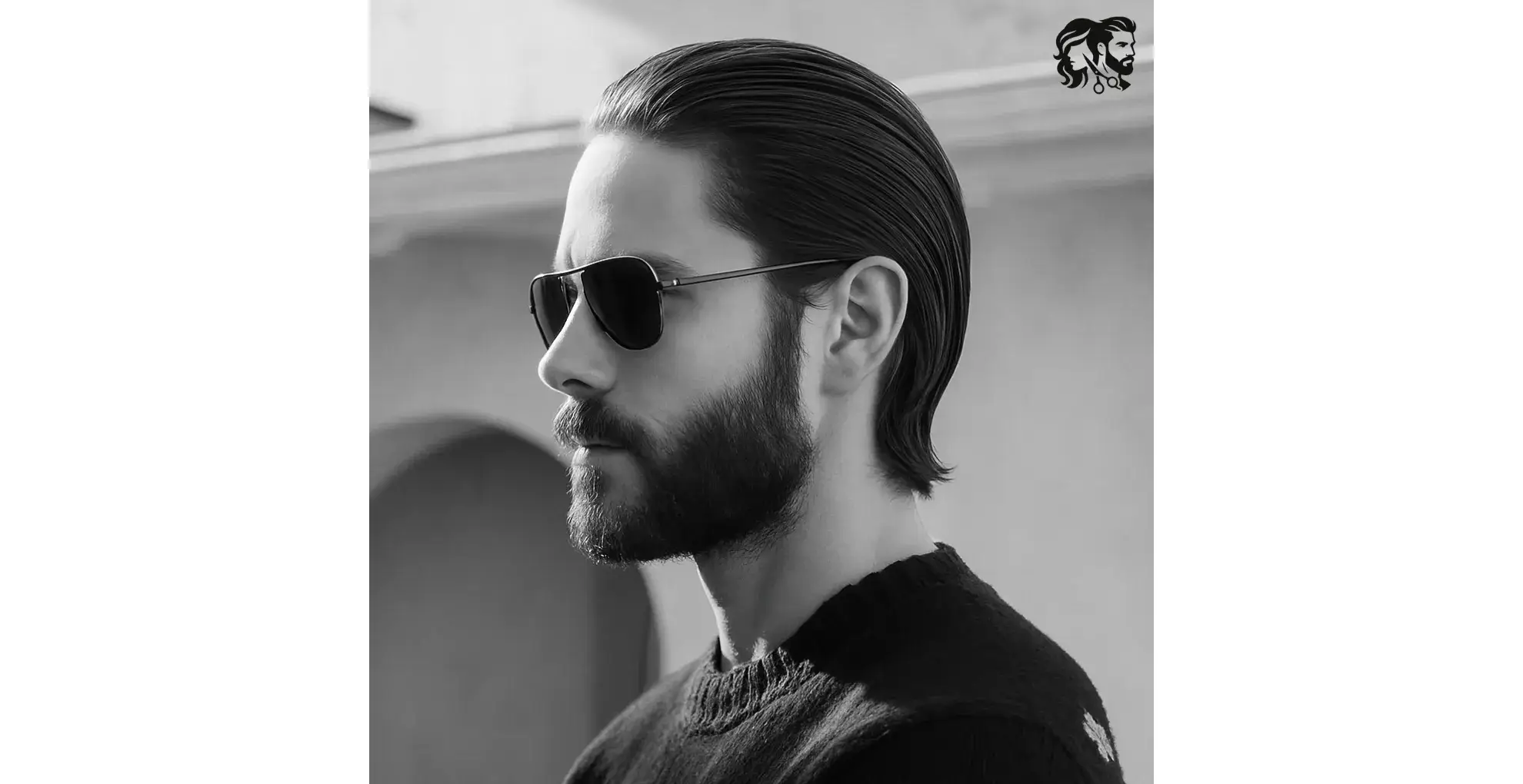 Slicked-Back Long Hair