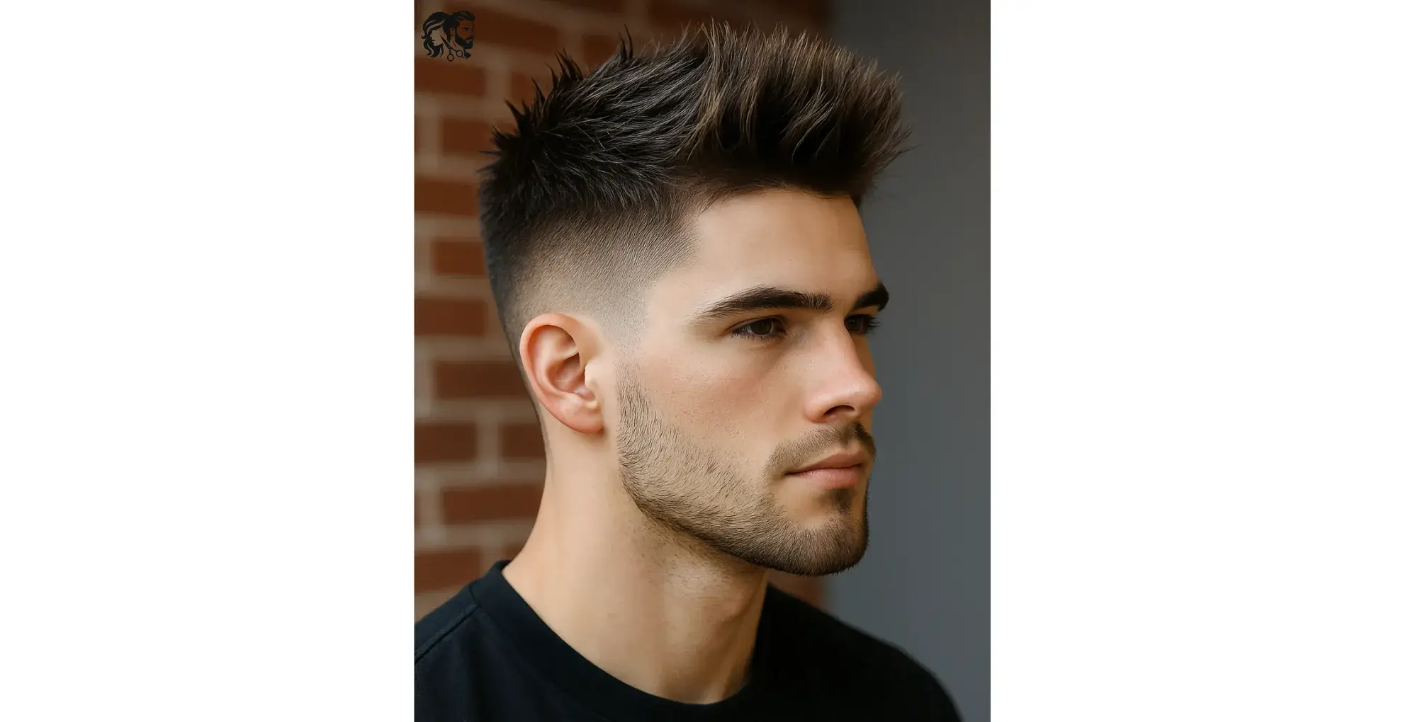 Spiky Hair with Mid Taper Fade