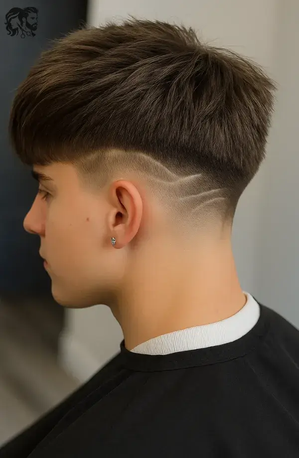 Tapered Neckline with Design