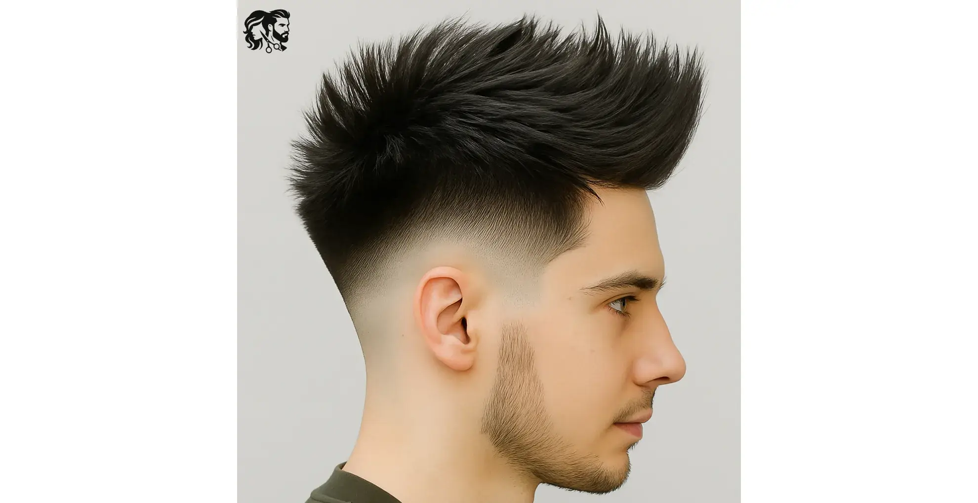 Textured Faux Hawk with Low Burst Fade