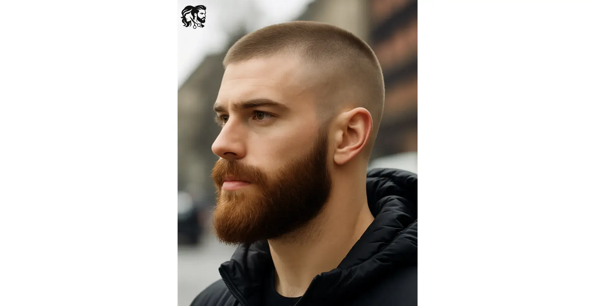 Thick Buzz Cut With Beard