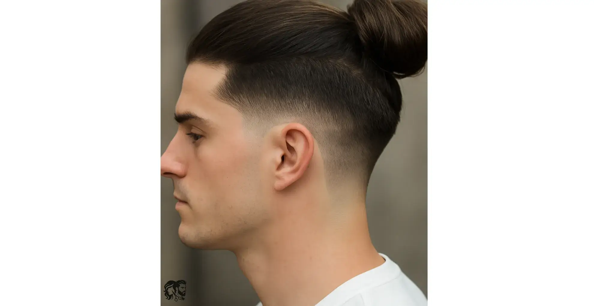 Top Knot with Low Taper Fade