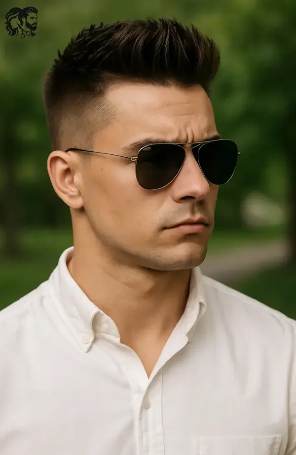 Tousled Brush Up with Short Sides