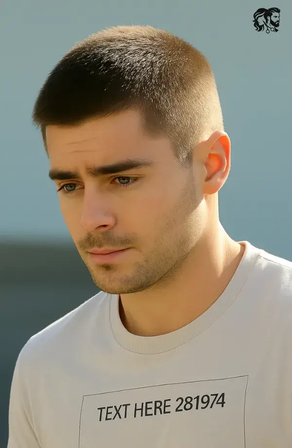 Traditional Crew Cut with No Fade Style