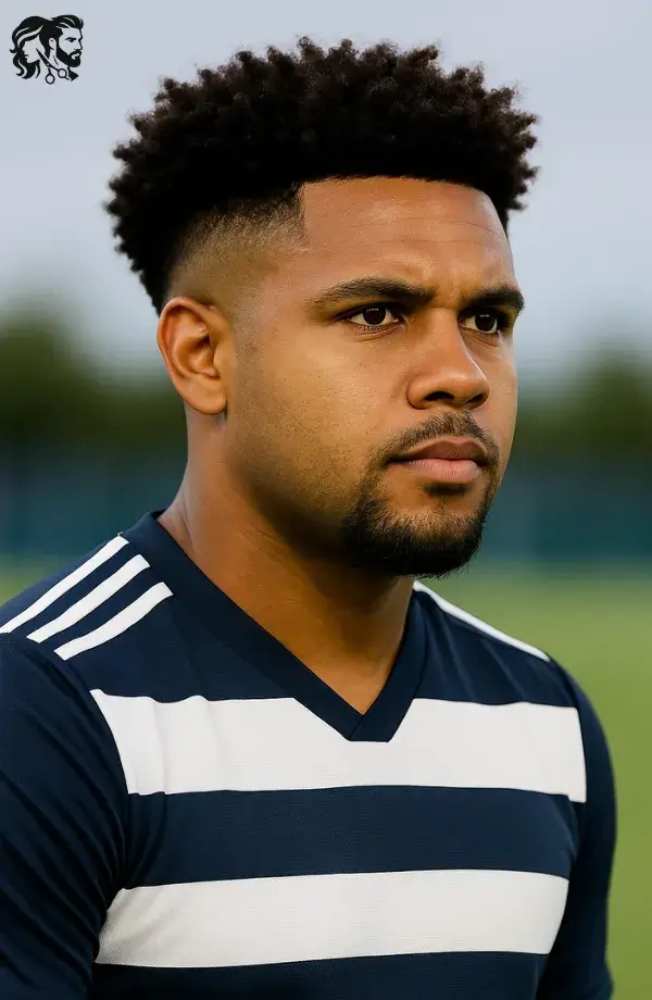Weston McKennie – Kinky Curls with Faded Sides