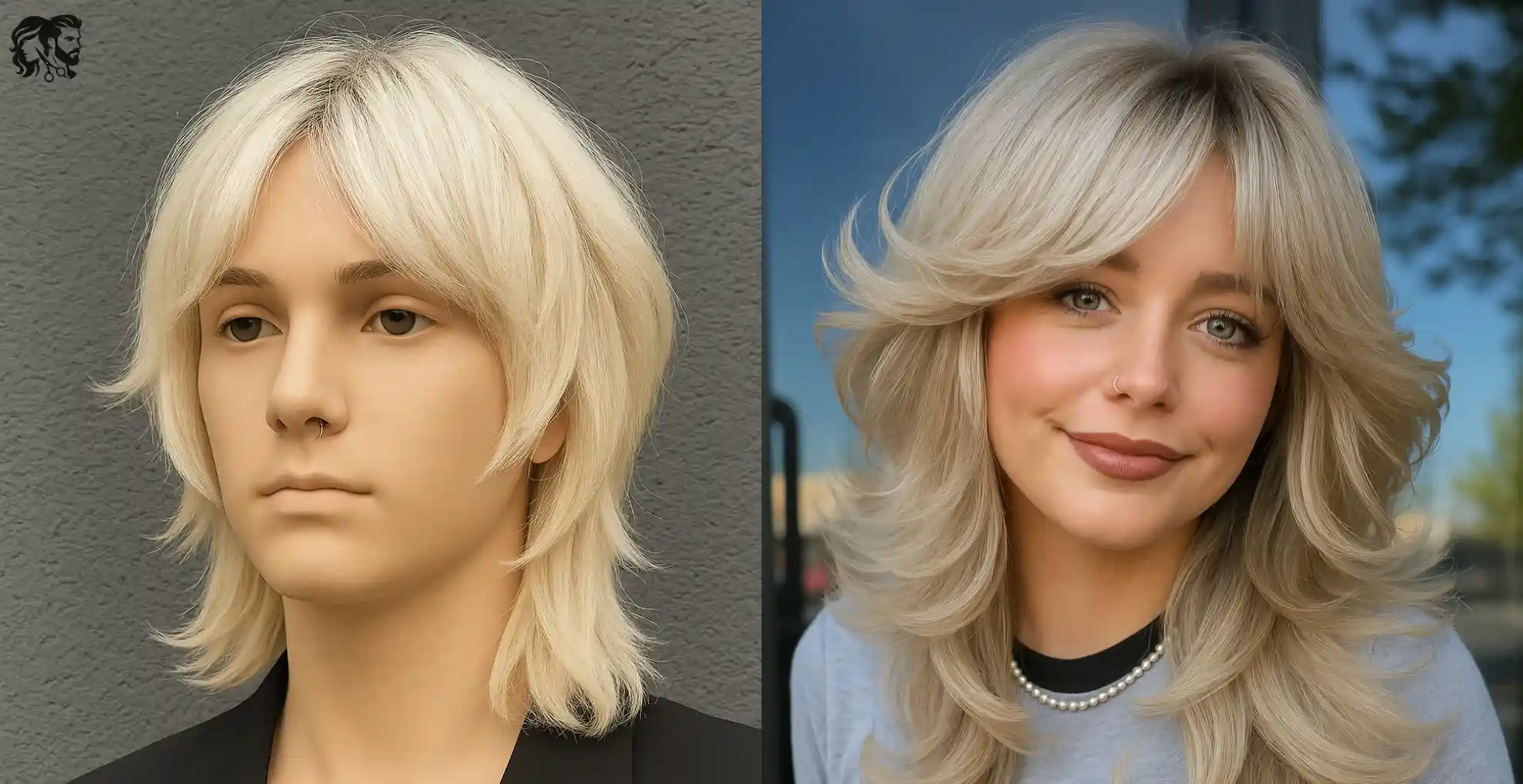 Wolf Cut with Curtain Bangs