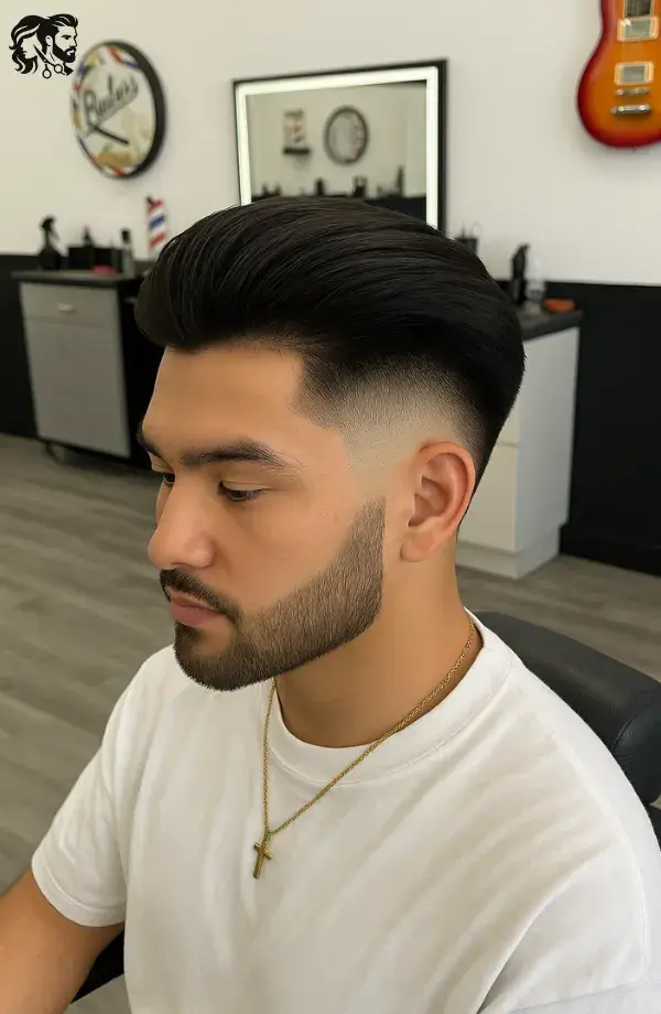 Brush Back with Burst Fade