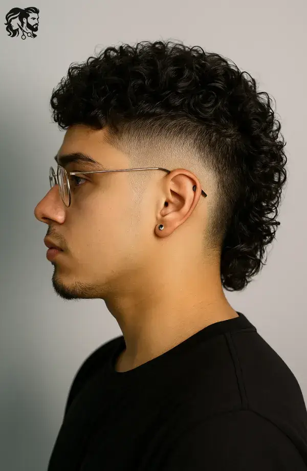 Burst Fade Curly Hair