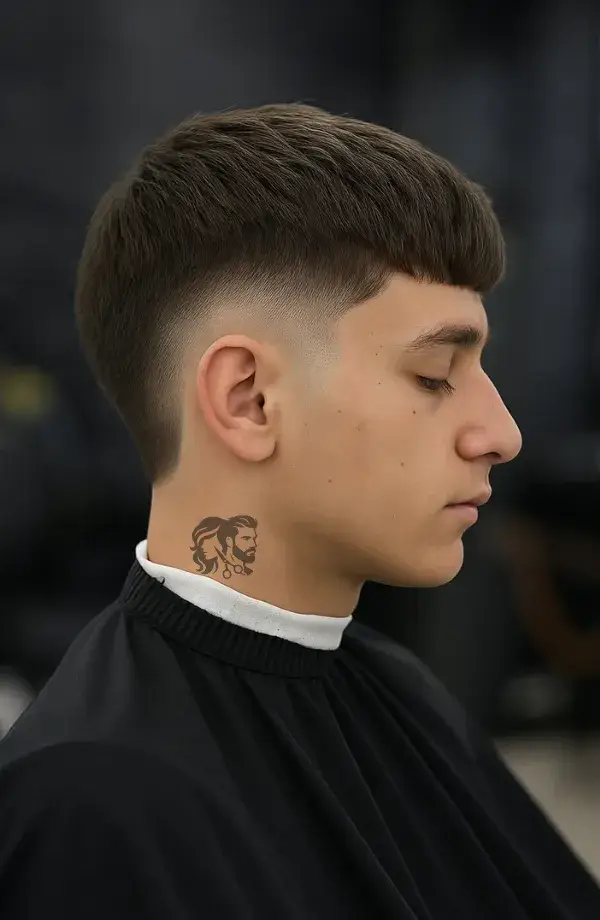 Burst Fade Straight Hair